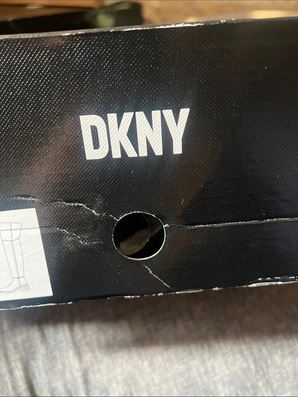 DKNY Black Over-the-Knee Block Heel Boots